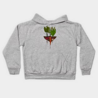 Organic Root Vegetables Vegetarian Cute Kids Hoodie